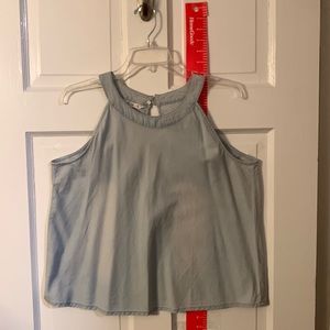 100% cotton, light weight, super soft denim tank. Great pre-loved condition